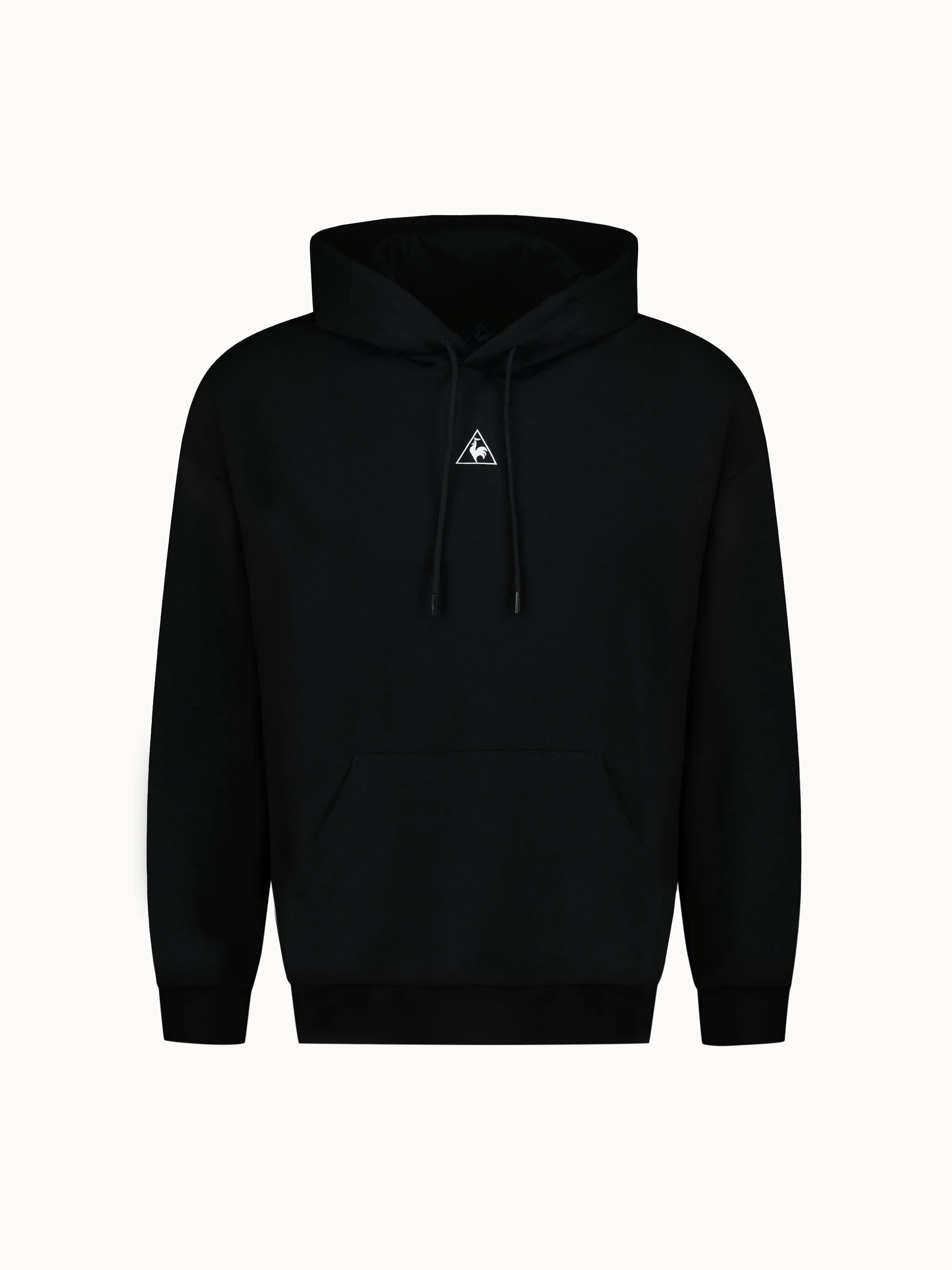 Sweat à capuche relax double face et logo triangle centré