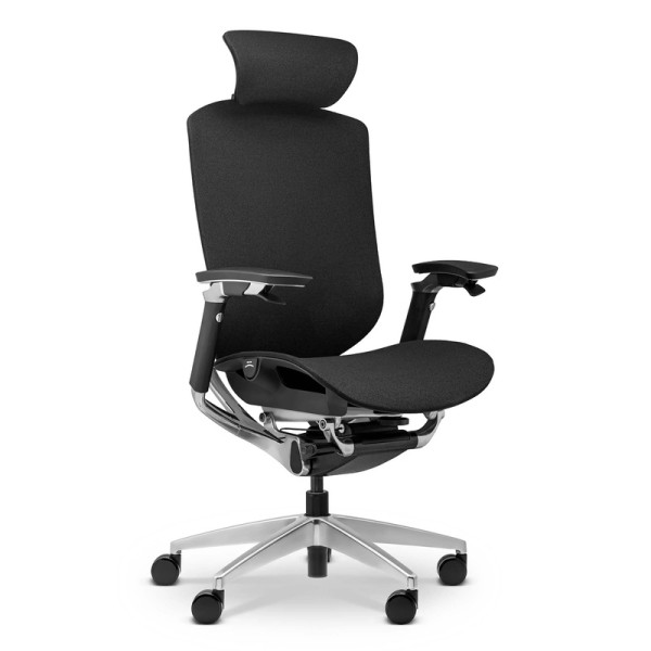 Ergonomiczny fotel biurowy Challenger chrom/czarny