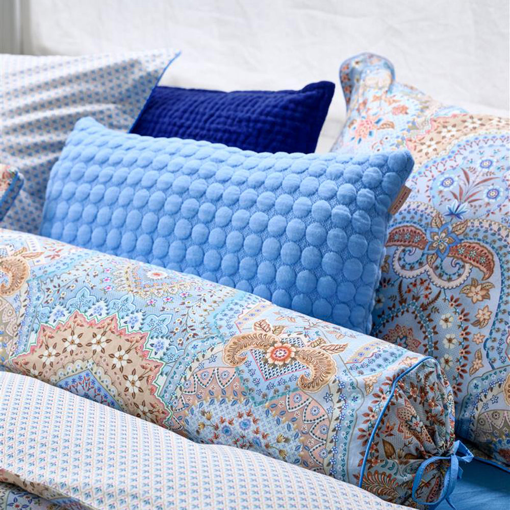 Pip Studio Jabali Flower Rolkussen 22 x 70 cm - Blauw