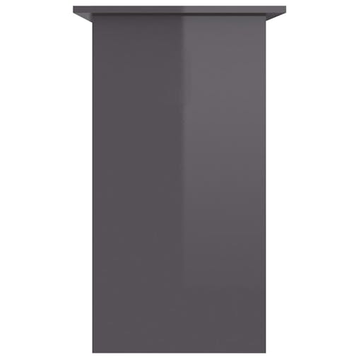 NNEVL Desk High Gloss Grey 80x45x74 cm Chipboard