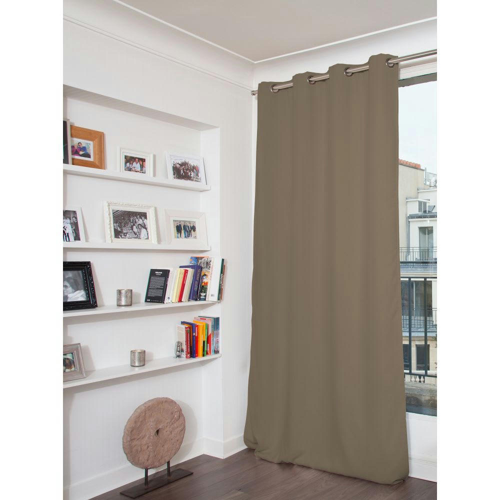 - Rideau occultant total beige 135 x 260