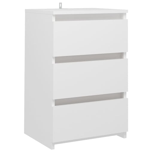 NNEVL Bed Cabinets 2 pcs White 40x35x62.5 cm Chipboard