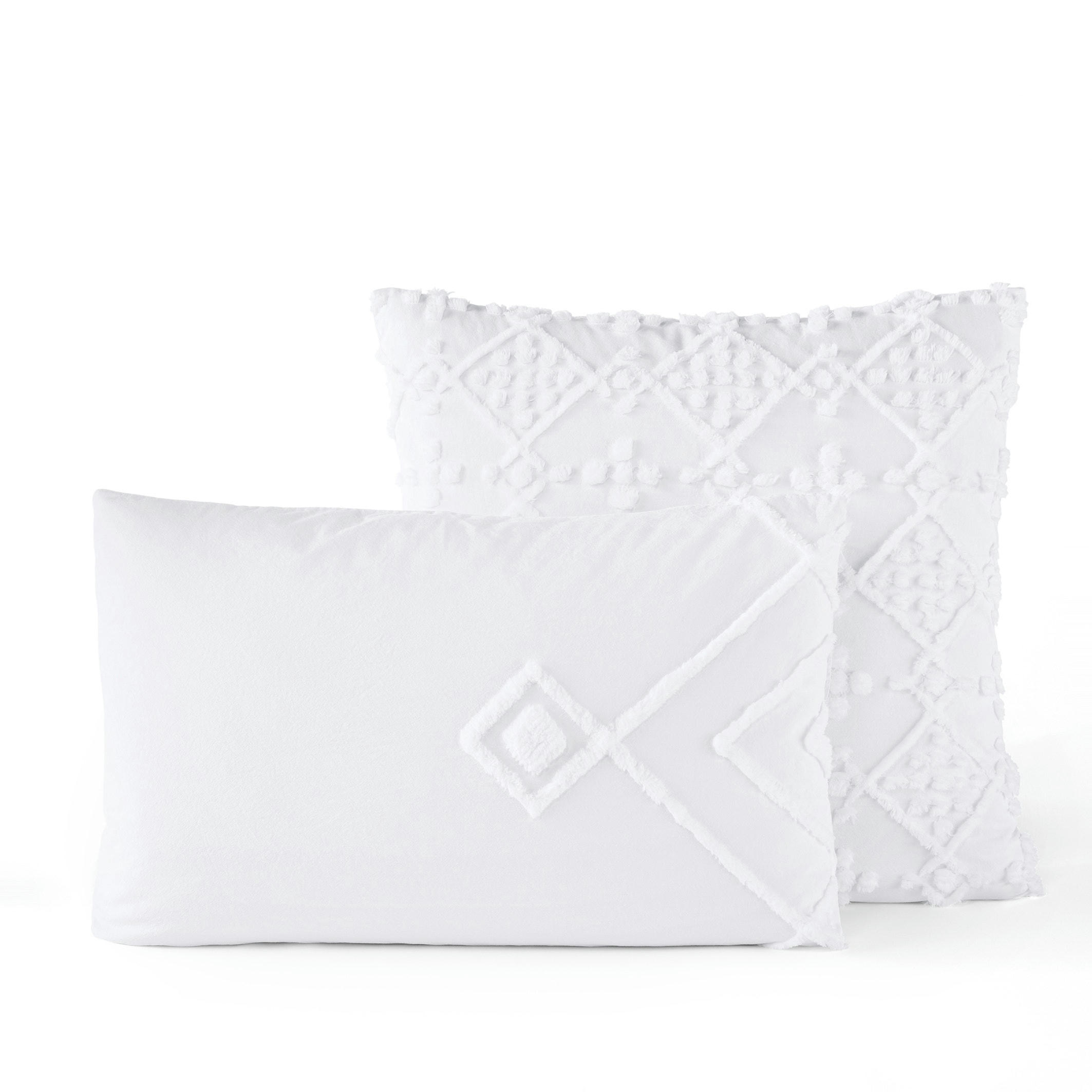 Taie d'oreiller tuftée, coton Bio, Pintu