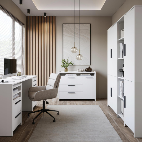 Biurko ALTIVO DESK 110 białe małe uniwersalne modułowe dla dziecka do biura