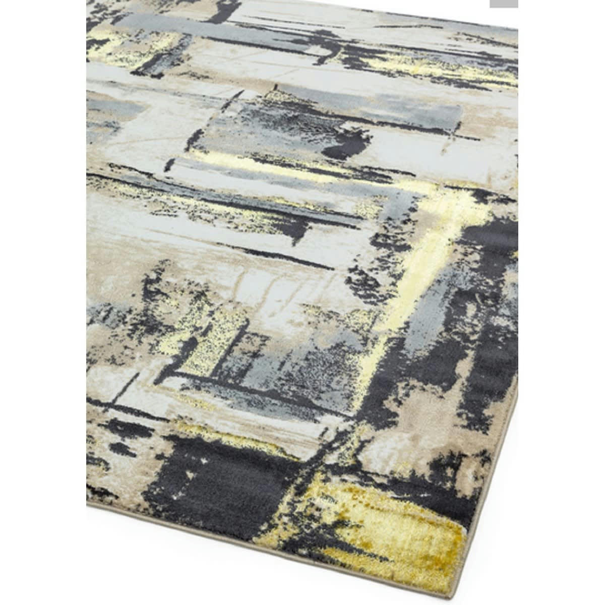 DECOR - Tapis de salon moderne en Polyester Jaune 120x170 cm