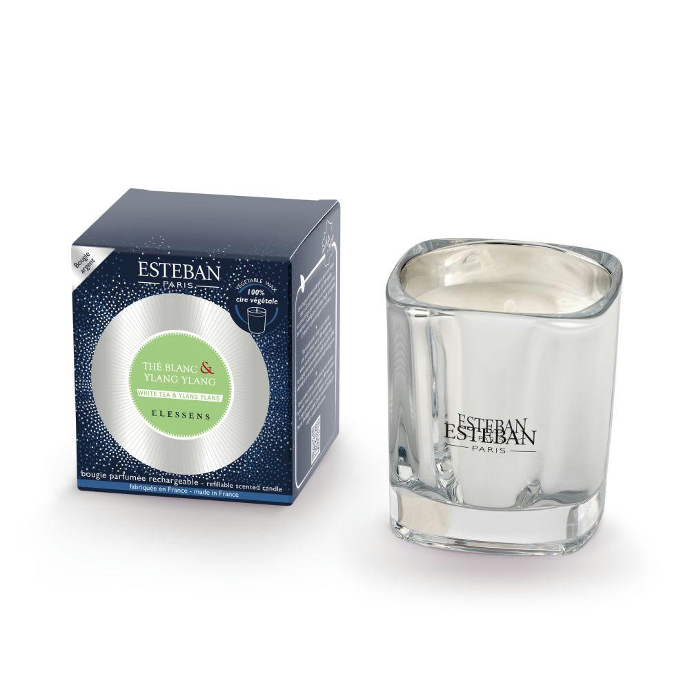THÉ BLANC & YLANG YLANG - Bougie contemporaine parfumée rechargeable