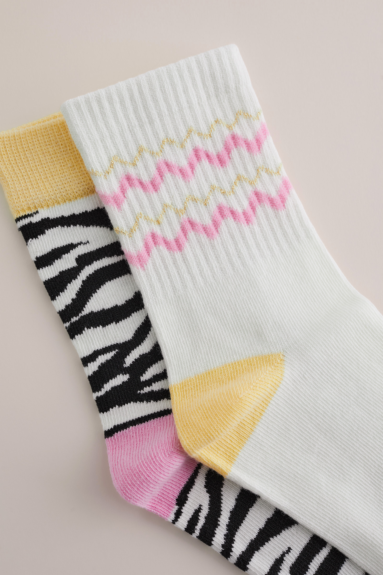 Meisjes sokken met print, 2-pack