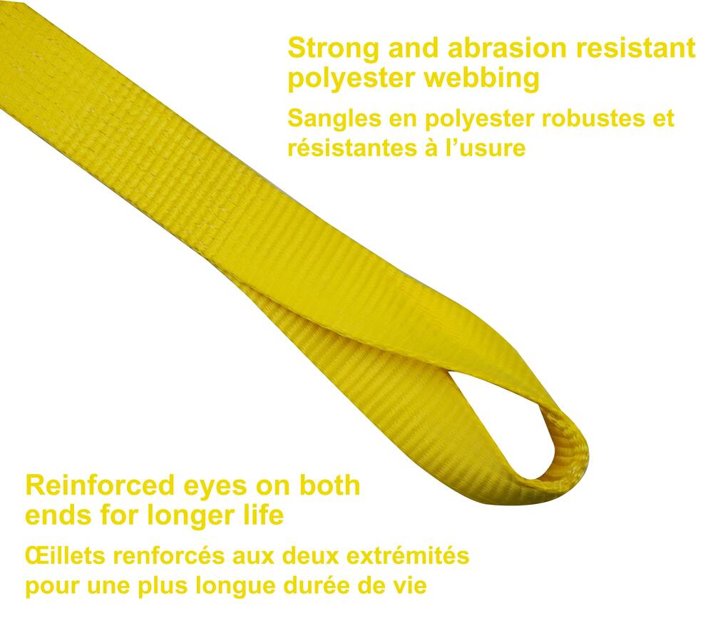 MotoMaster 17,000-lb Tow Strap, with Reinforced Eyes , 2-in x 20-ft