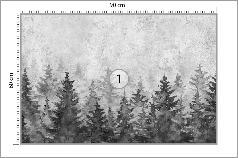 Fototapeta Abstrakcyjny Las Na Betonie 90x60cm
