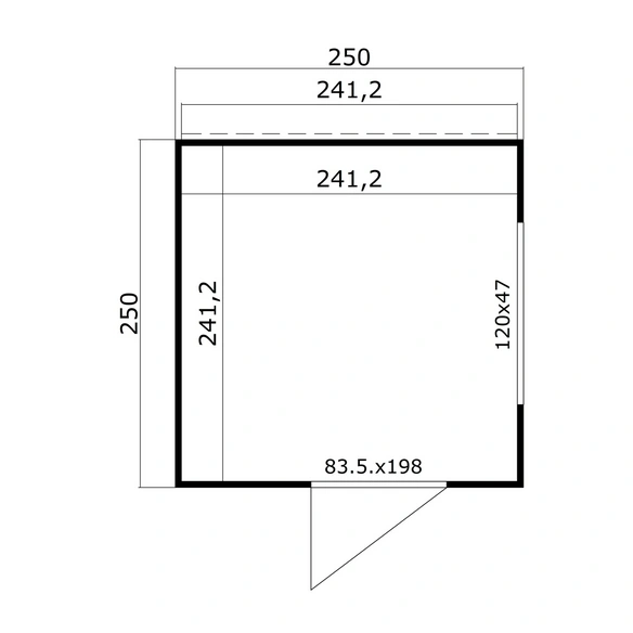Gartenhaus »Sardinia«, BxHxT: 250 x 239,4 x 250 cm (Außenmaß inkl. Dachüberstand), grüngrau
