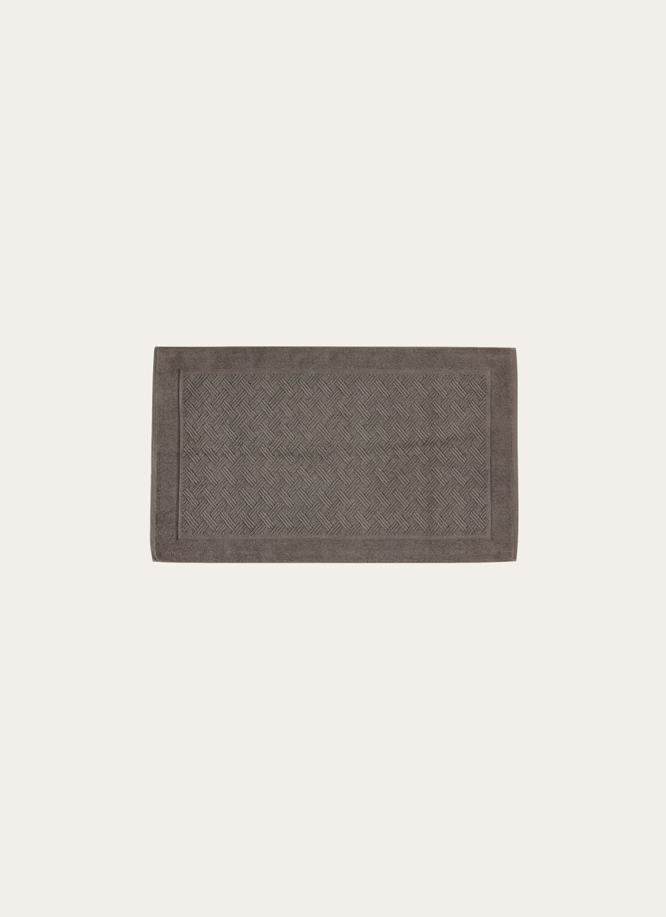 TAPIS DE BAIN à MOTIF EN COTON GRIS