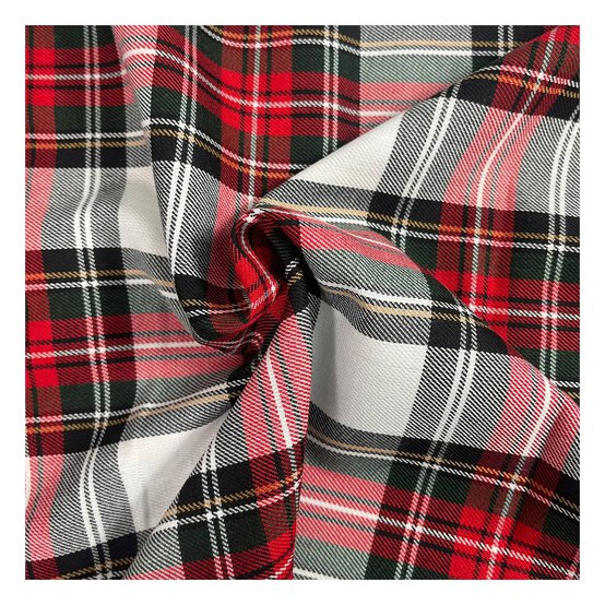 Dress Stewart Poly Viscose Tartan Fabric by the Metre