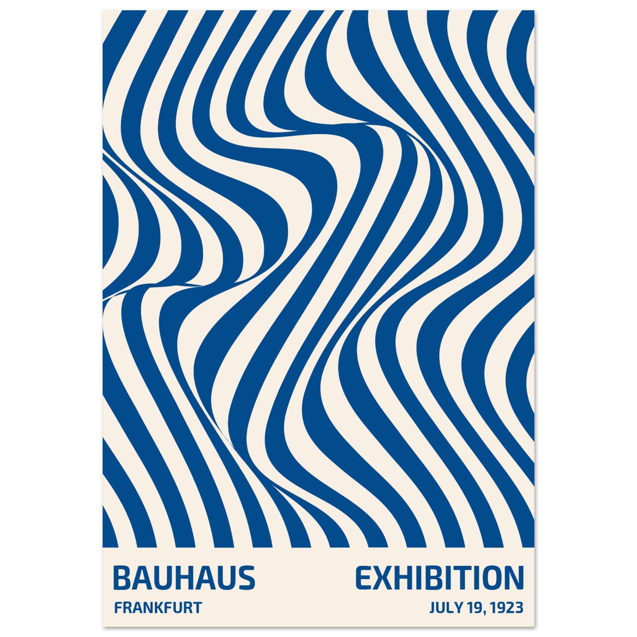 Artfulprints Poster Bauhaus - Exhibition Frankfurt blue  - 70x100 cm - Blauw