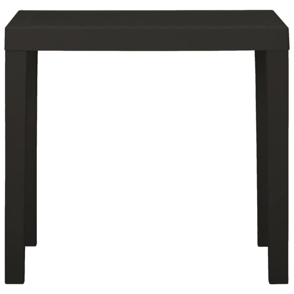 Stolik ogrodowy, antracytowy, 79 x 65 x 72 cm, plastikowy