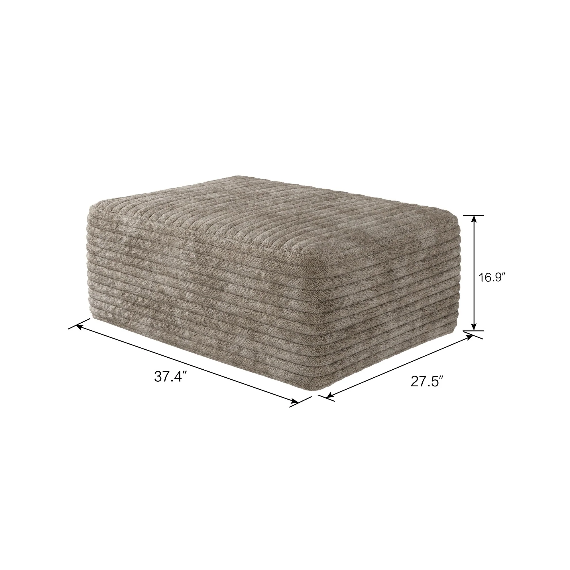 Sofa ottoman ,No Assembly Required,(Plush Corduroy Fabric)