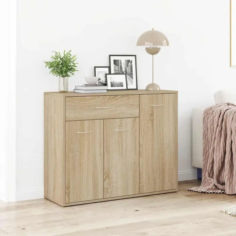 vidaXL - Dressoir - Bruin - Bewerkt hout
