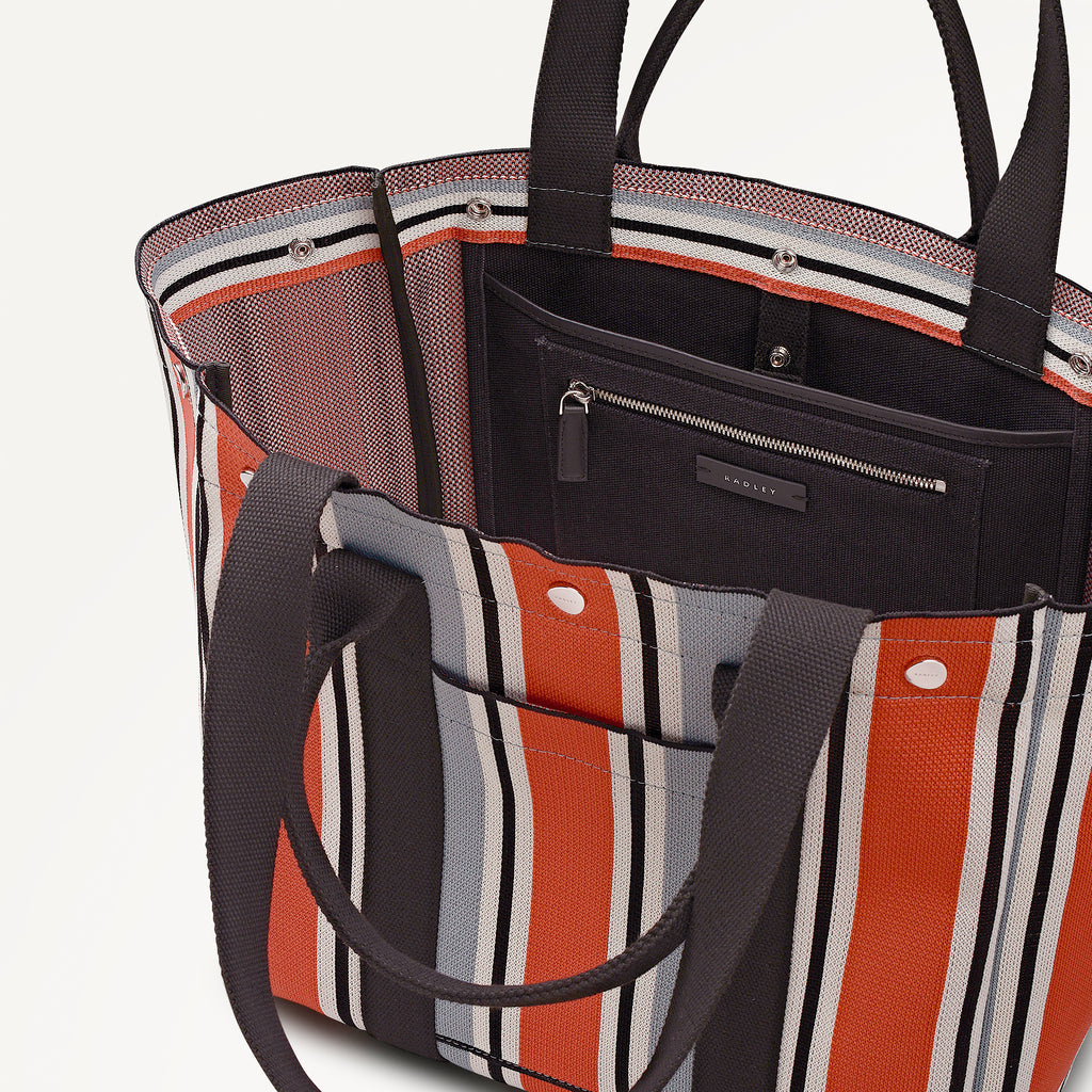 Hadleigh Place - Cabana Stripe - Large Open Top Tote