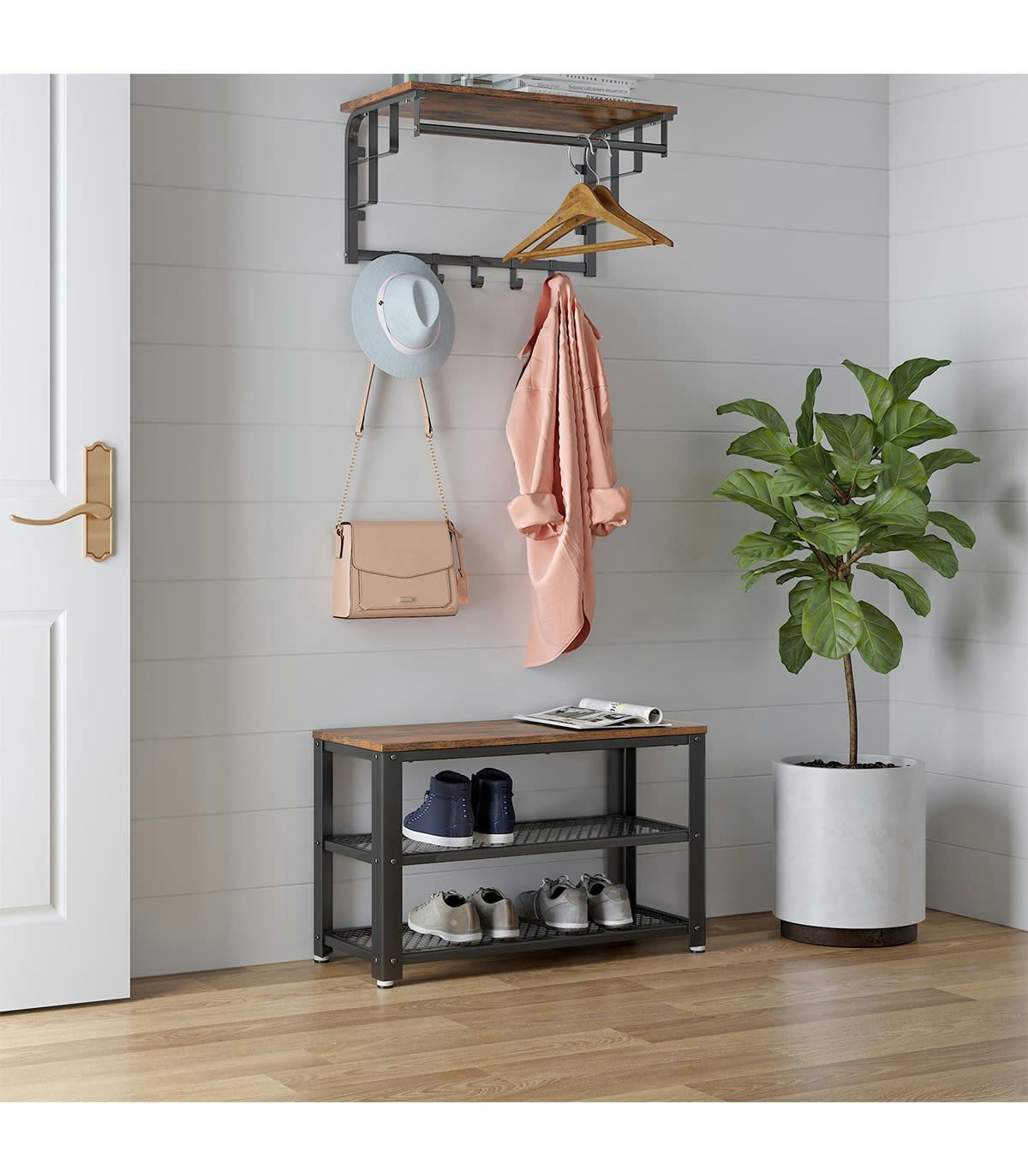 - Banc à chaussures à 2 niveaux - L73 cm