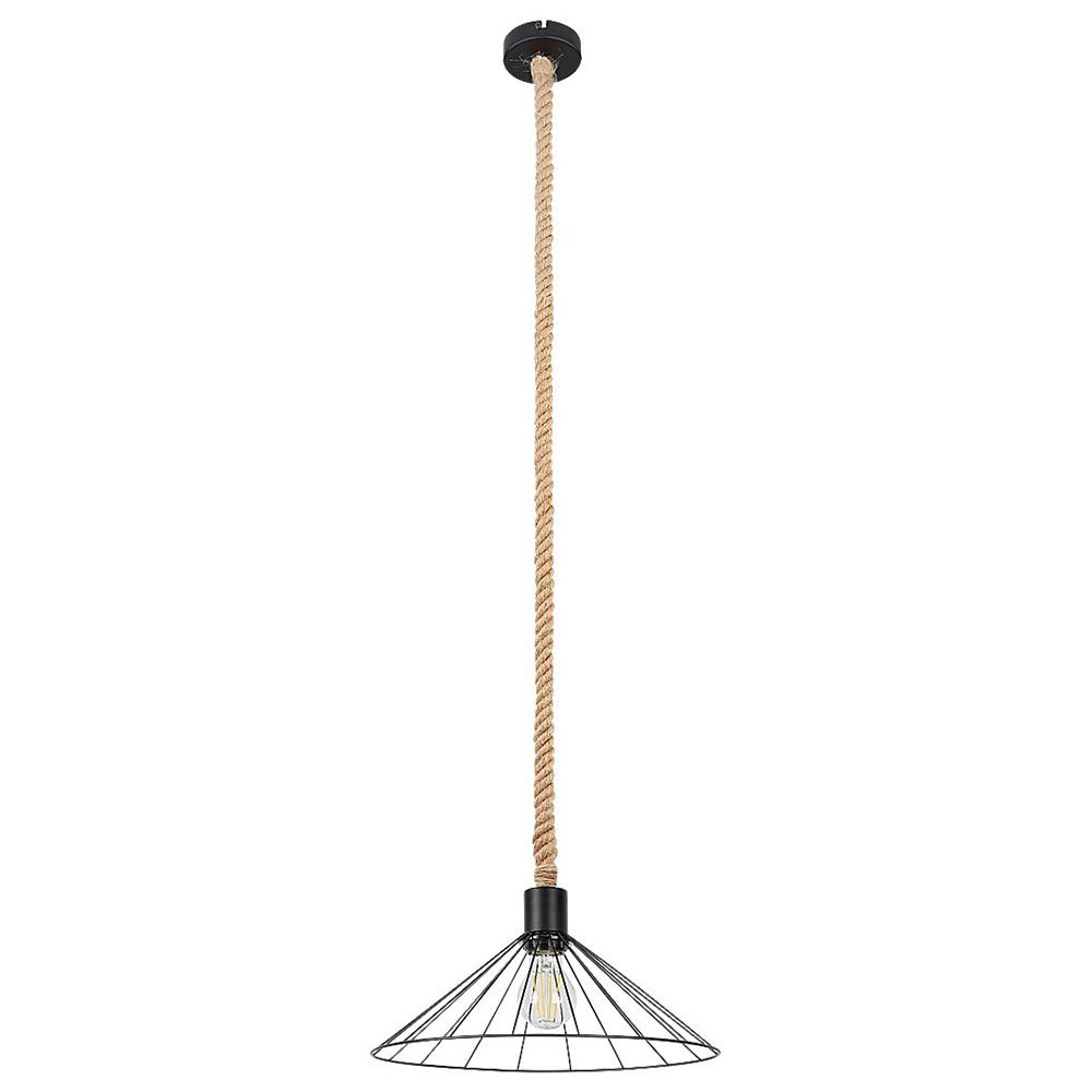 Lampa wisząca czarna Daryl 1xE27x40W wym: 120x35x35 cm Rabalux