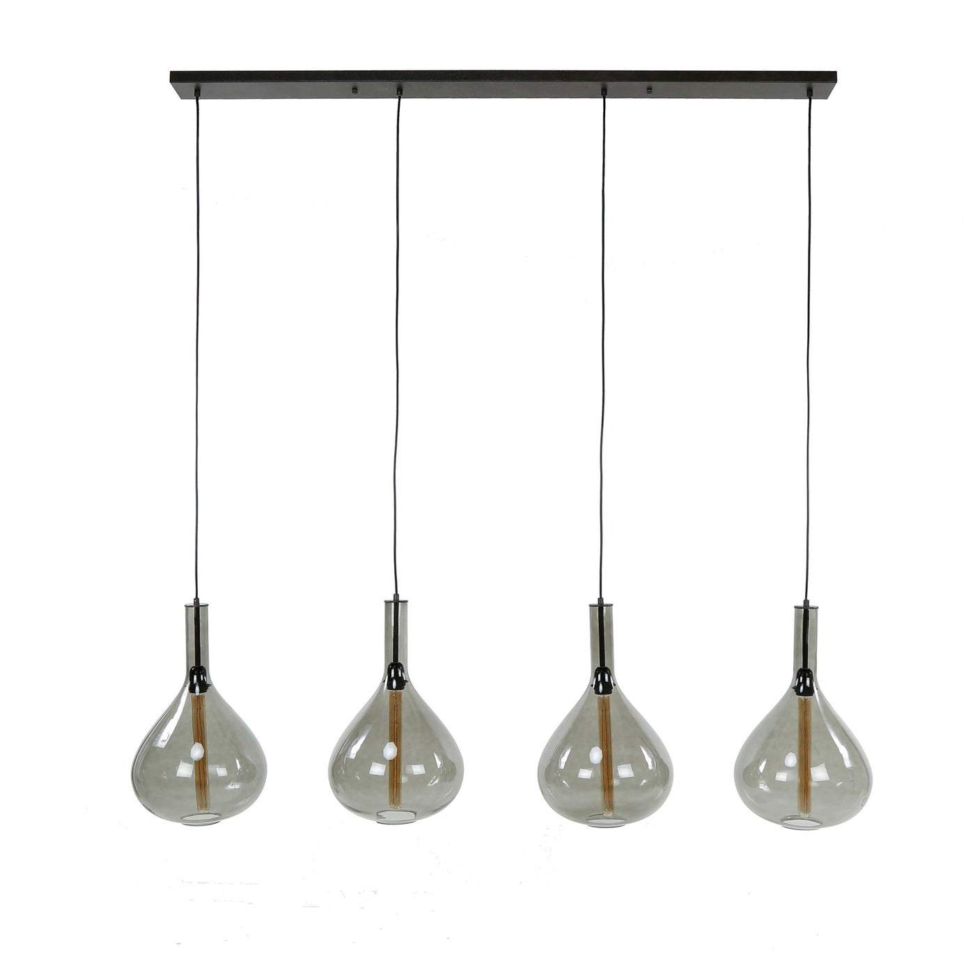 Giga Meubel Hanglamp Drop - Smoke Glas - 4-Lichts - 164x30x150cm