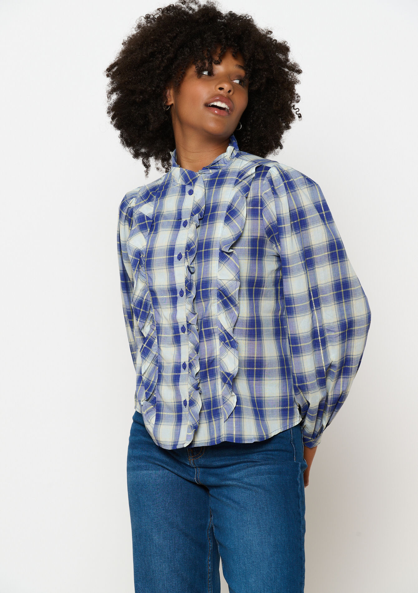 Geruit hemd met franjes