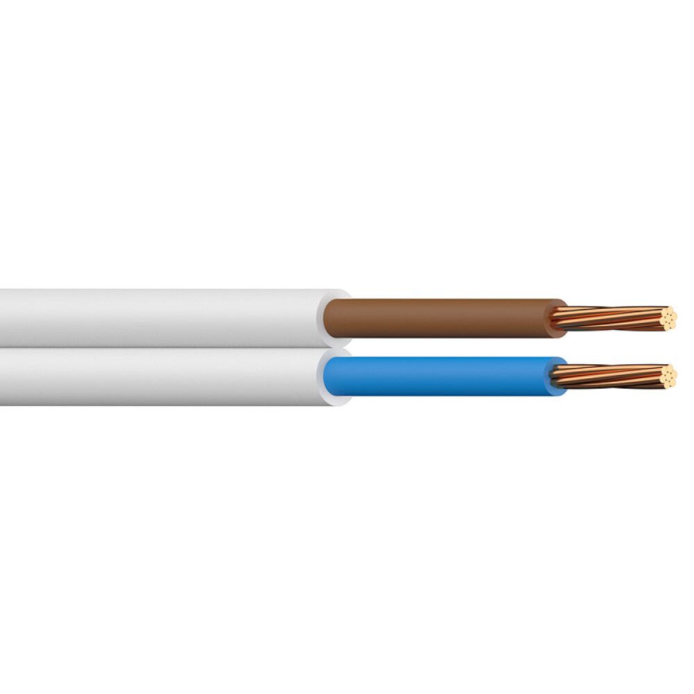 KABEL DRAKA TWIN LED 2X1,5 TK150 BOX150M HVIT PRIS PER METER