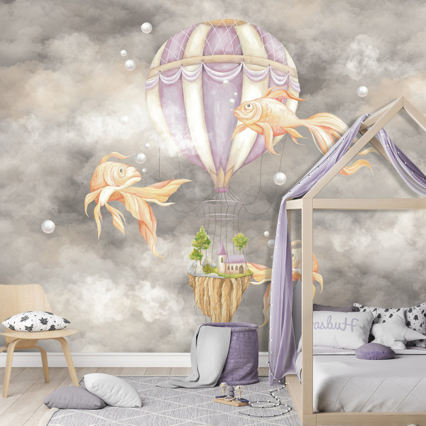 Feeby Fototapeta, dla dzieci Balon dom ryby 150x105