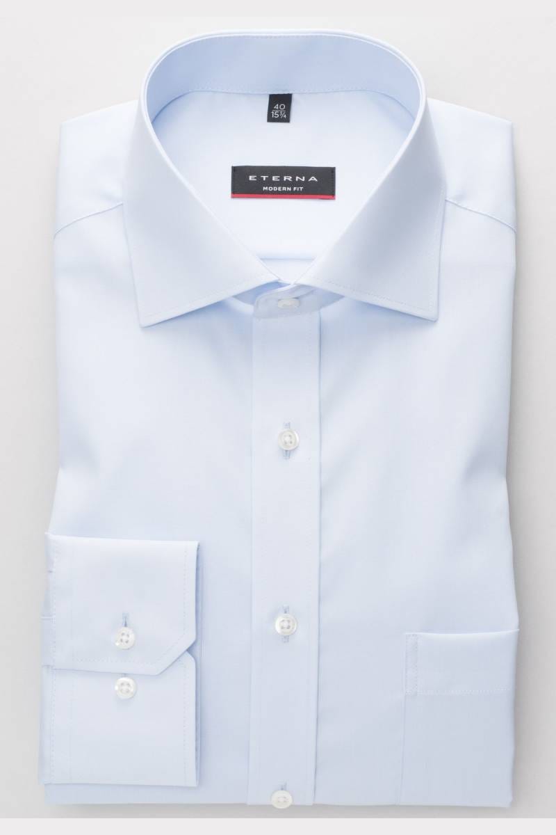 ETERNA Modern Fit Hemd hellblau, Einfarbig