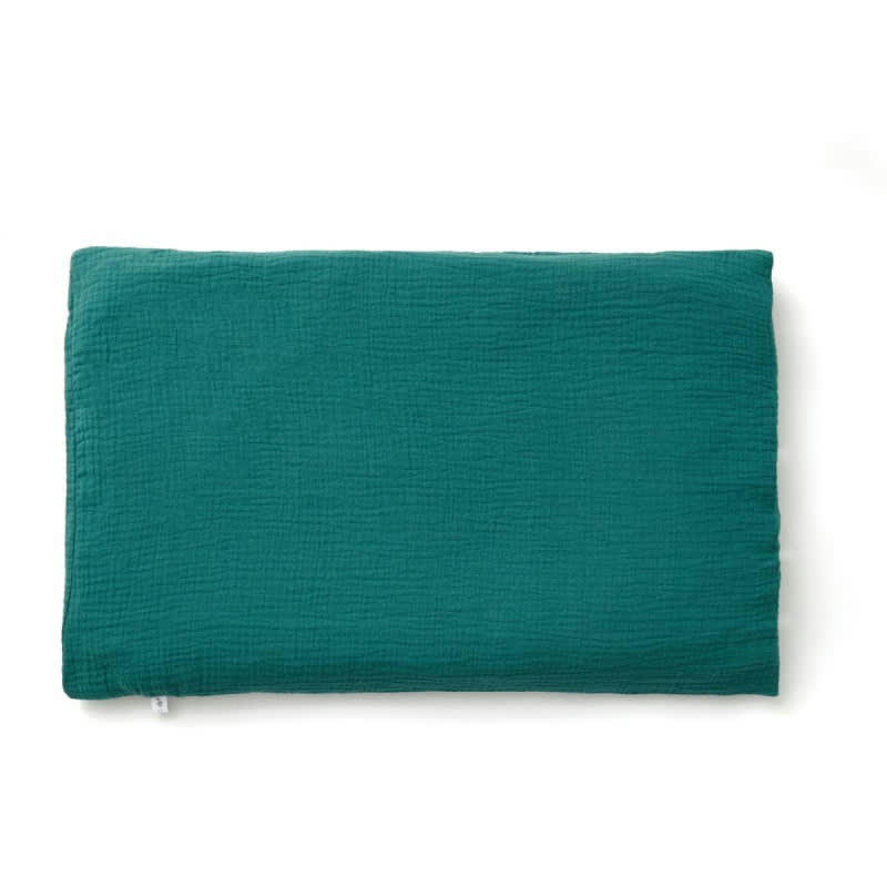 - Taie d'oreiller gaze de coton  vert sapin (40x60cm)