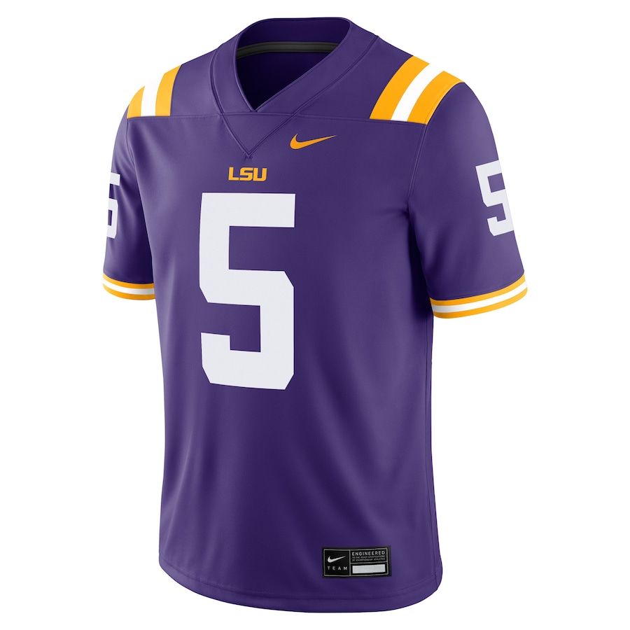 Men's Nike Jayden Daniels Purple LSU Tigers Player Game Jersey