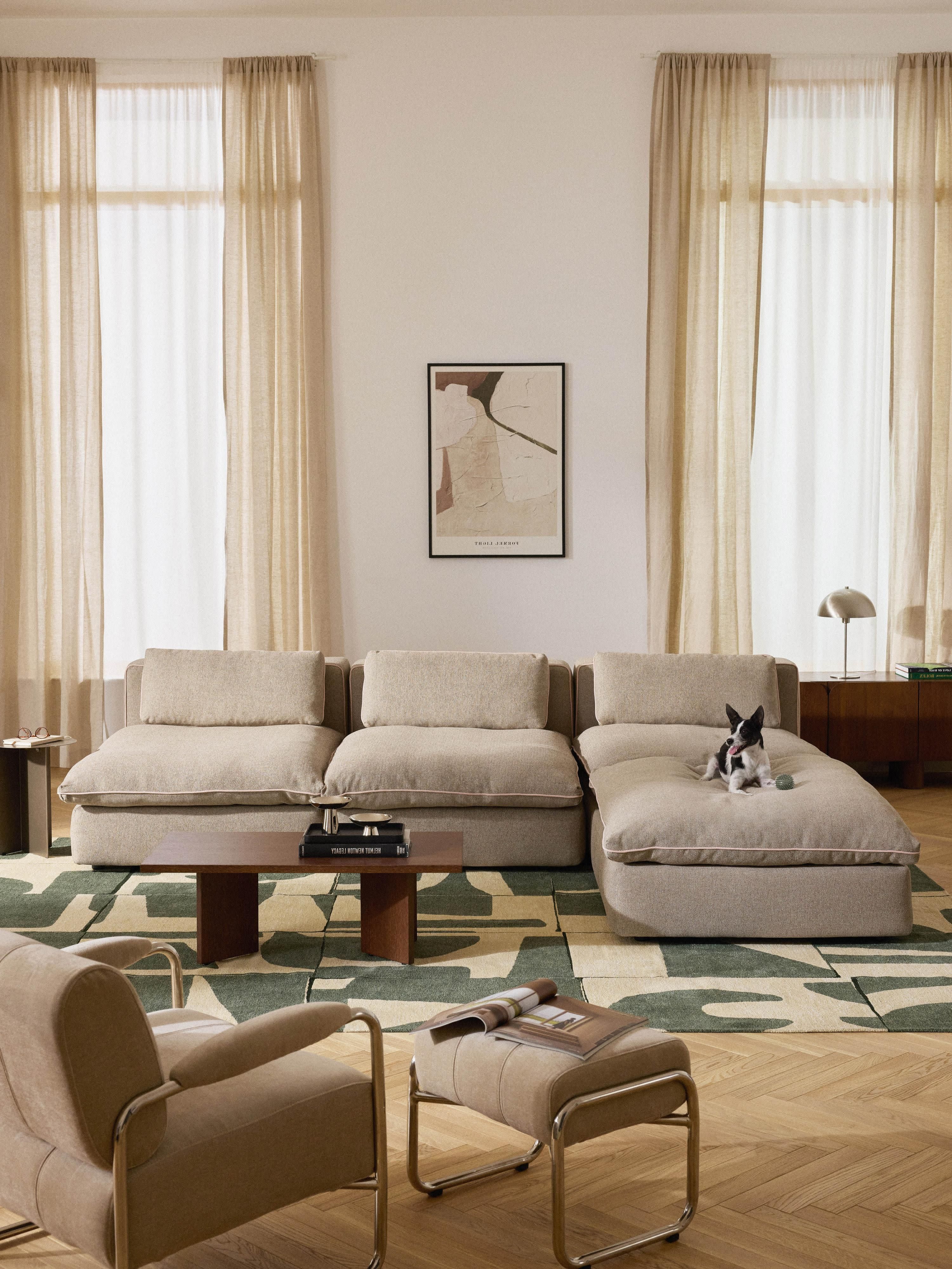 Modulares XL-Sofa Felix mit Hocker (links/rechts)
