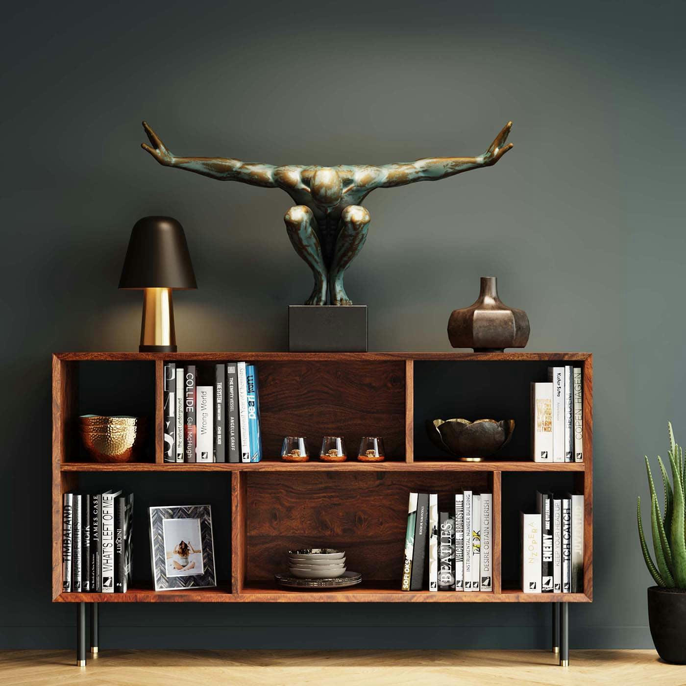 ATHLET - Statuette homme en polyrésine bronze 100x64