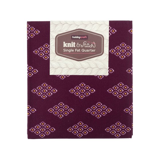 Mini Diamond Purple Single Cotton Fat Quarter