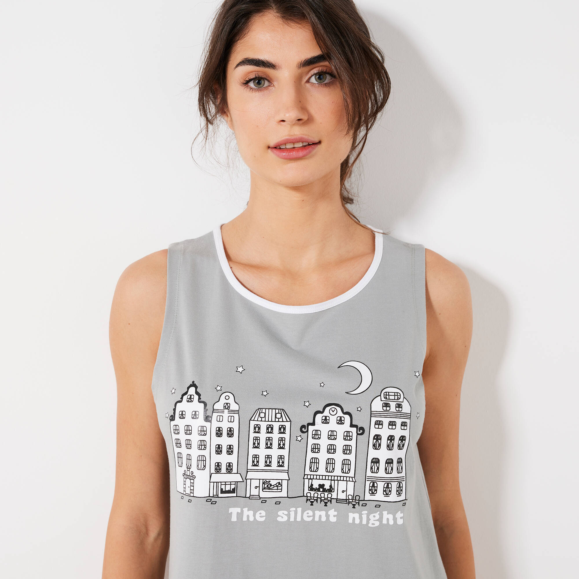 Pyjama short fantaisie ville étoilée