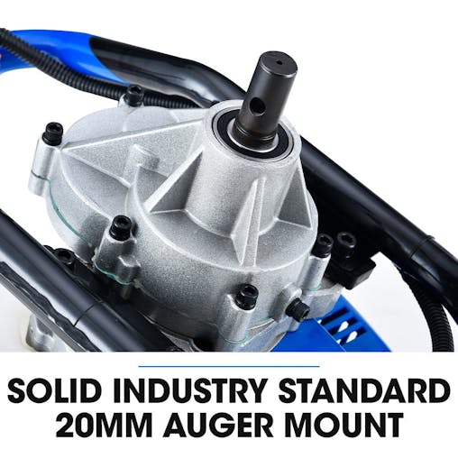 NNEMB PD750 52cc 2-Stroke Petrol Post Hole Digger, 200mm Auger w/ 600mm Extension Shaft