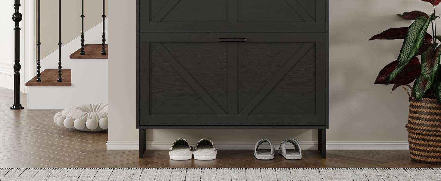 shoe cabinet flip drawers