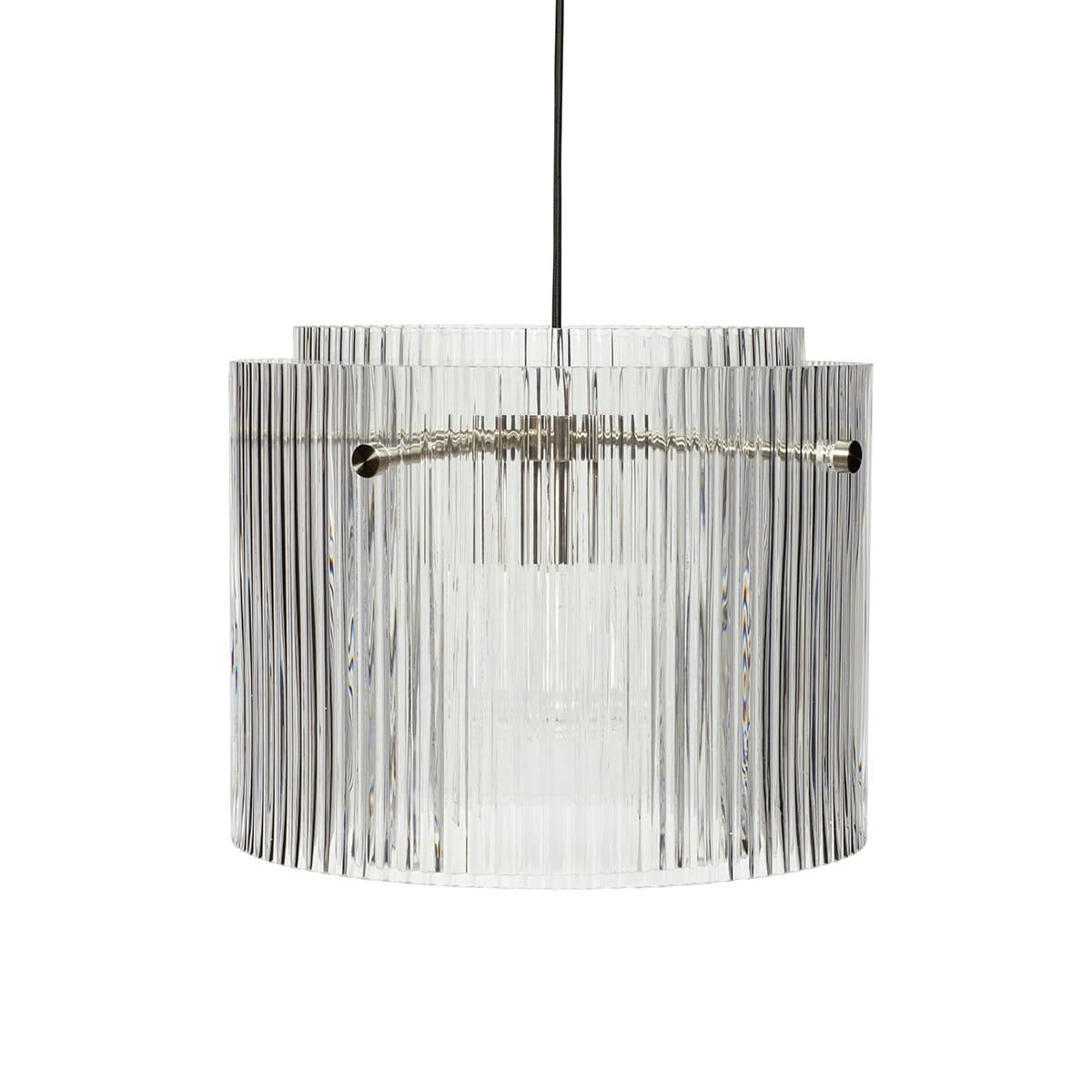 RIPPLE - Suspension en verre et fer transparent