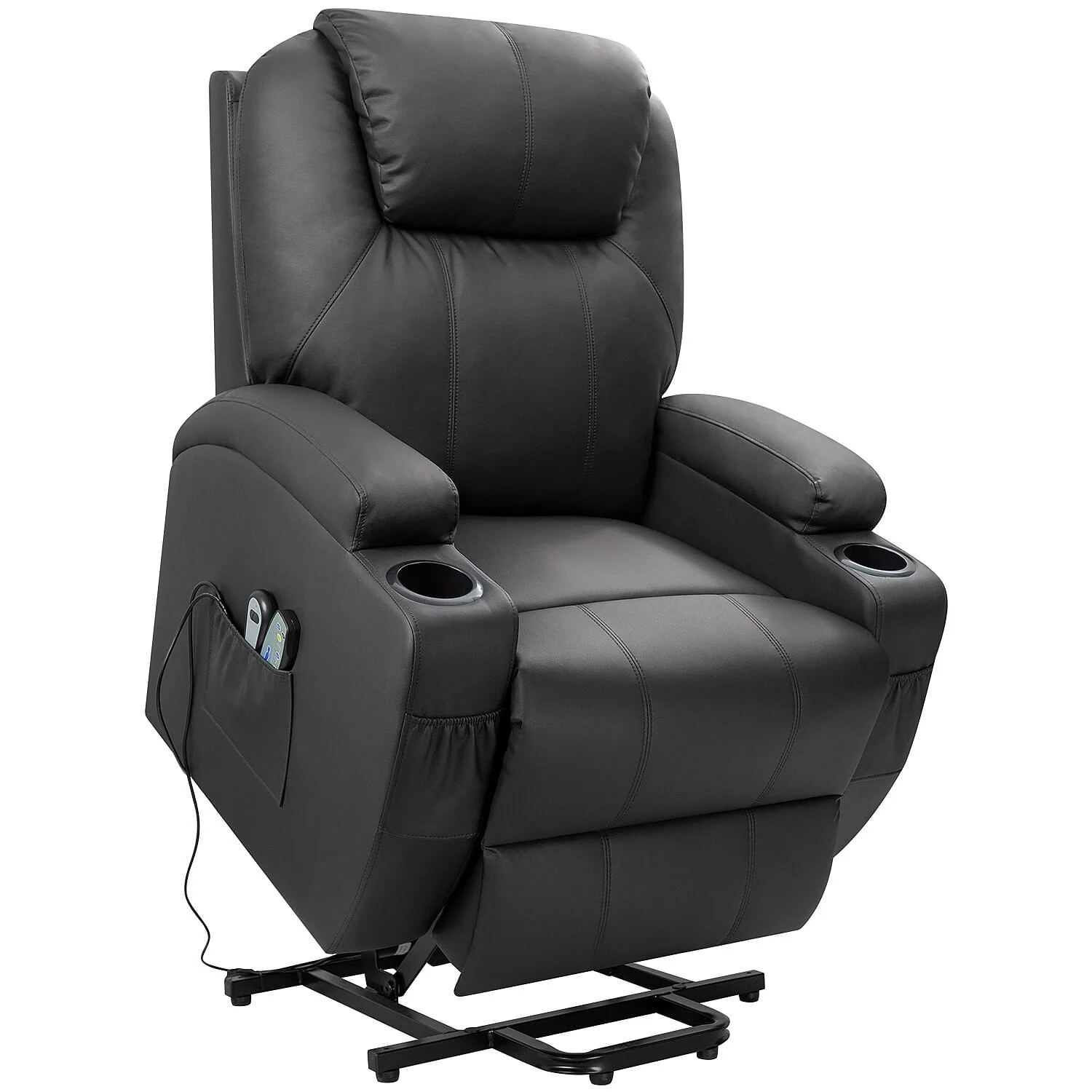Furniwell Power Lift Recliner Chair for Elderly with Heat, Side Pocket, Living room