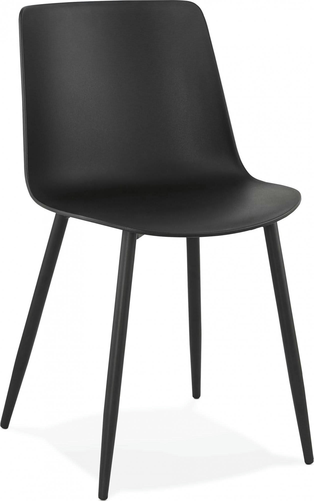 SIMPLA - Chaise Polymère Noir H. assise 46 cm