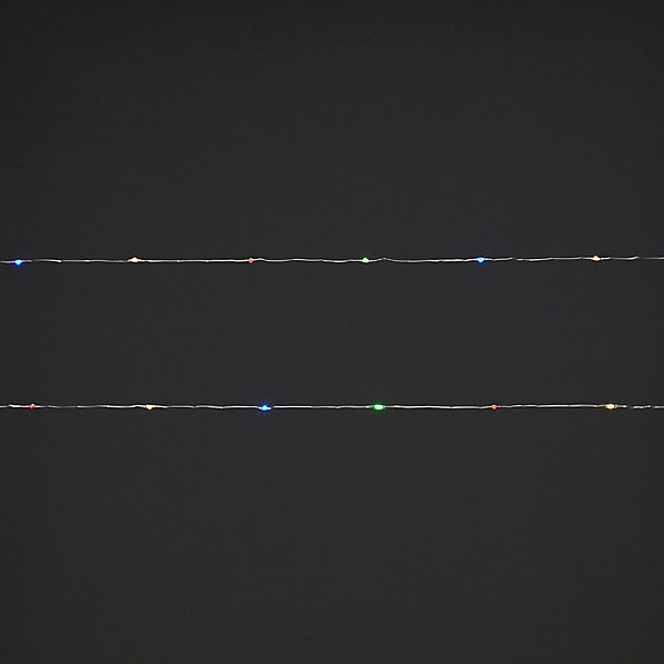 Guirlande lumineuse LED intérieure multicolore câble argenté 1,8 m