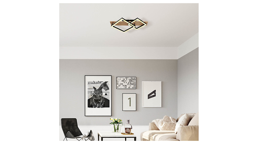Lampa sufitowa Beatrix LED 2-punktowa metalowa czarna