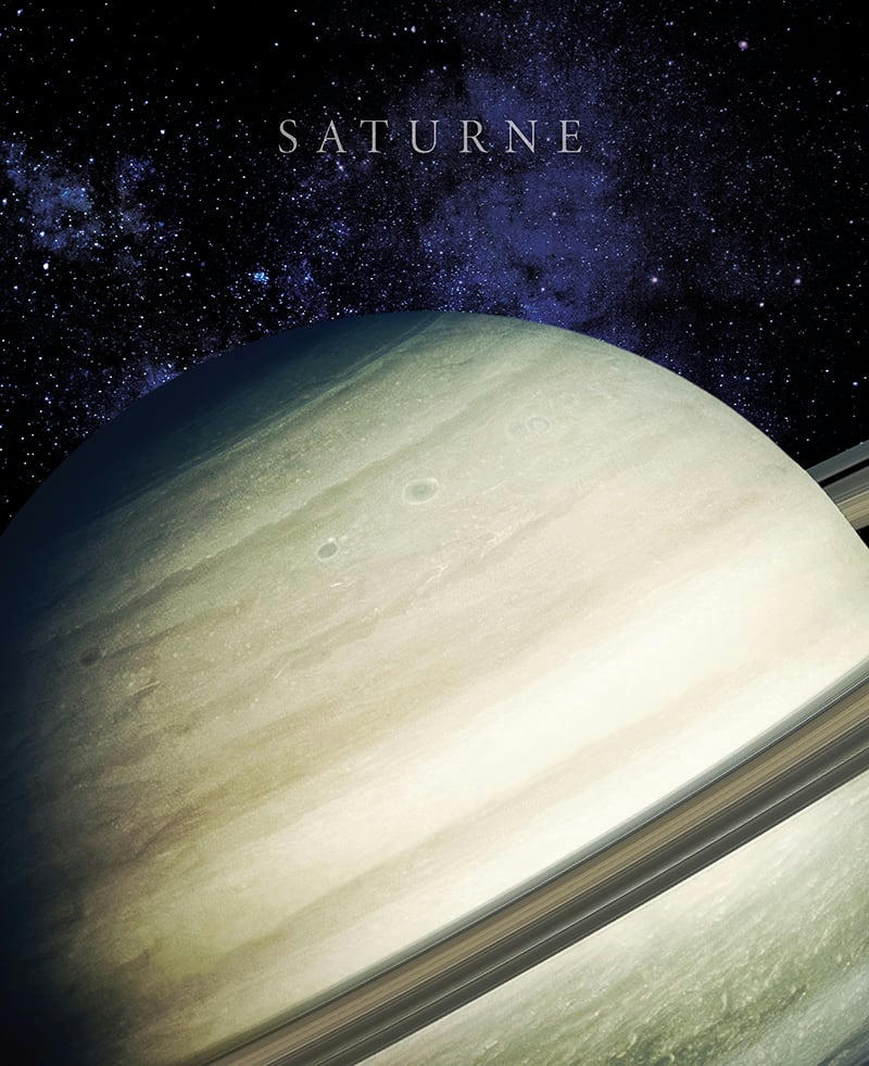 - Tableau sur toile Saturne 40x50