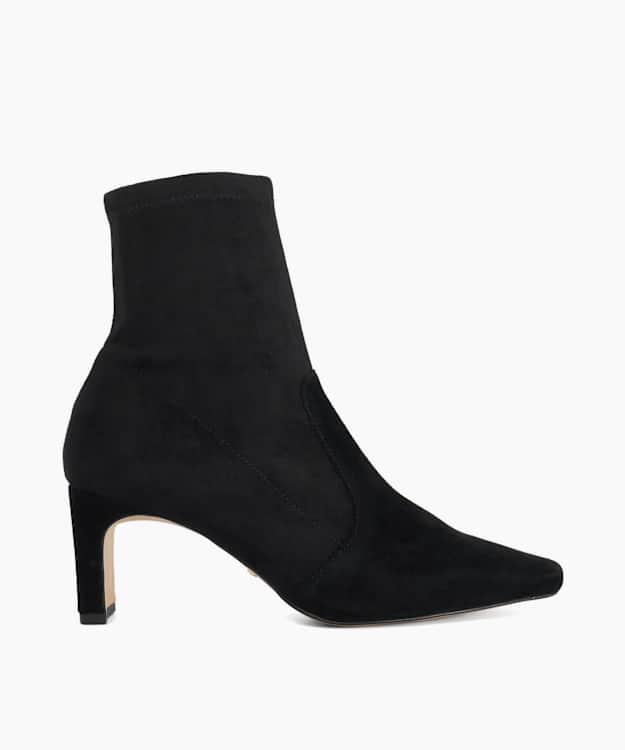 Olexa Black - Block-Heeled Ankle Boots