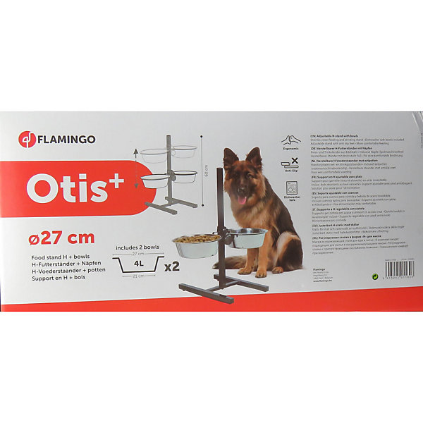 Bar a chien Otis hauteur max 60 cm bol D 27 cm 4 litres pour chien