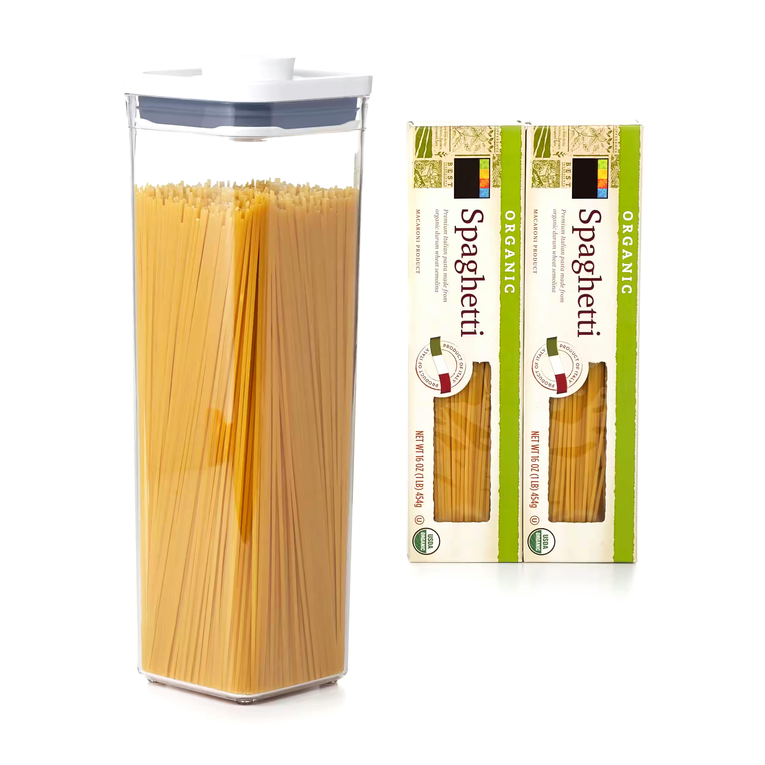 OXO POP Small Square Tall Food Storage Container, Airtight, for Dry Food, Plastic, 2.1-L