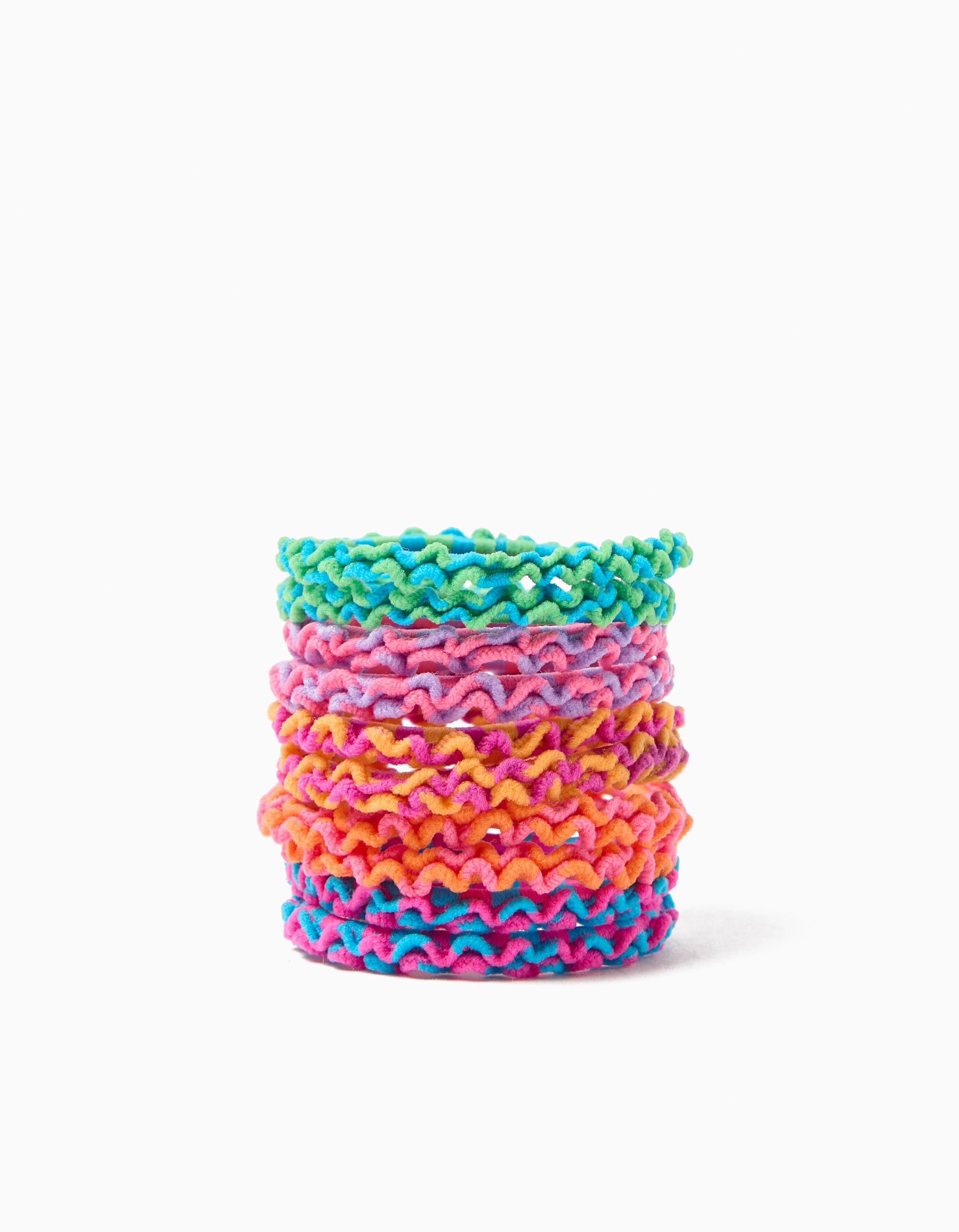Pack 10 El&aacute;sticos de Cabelo, Menina, Multicor