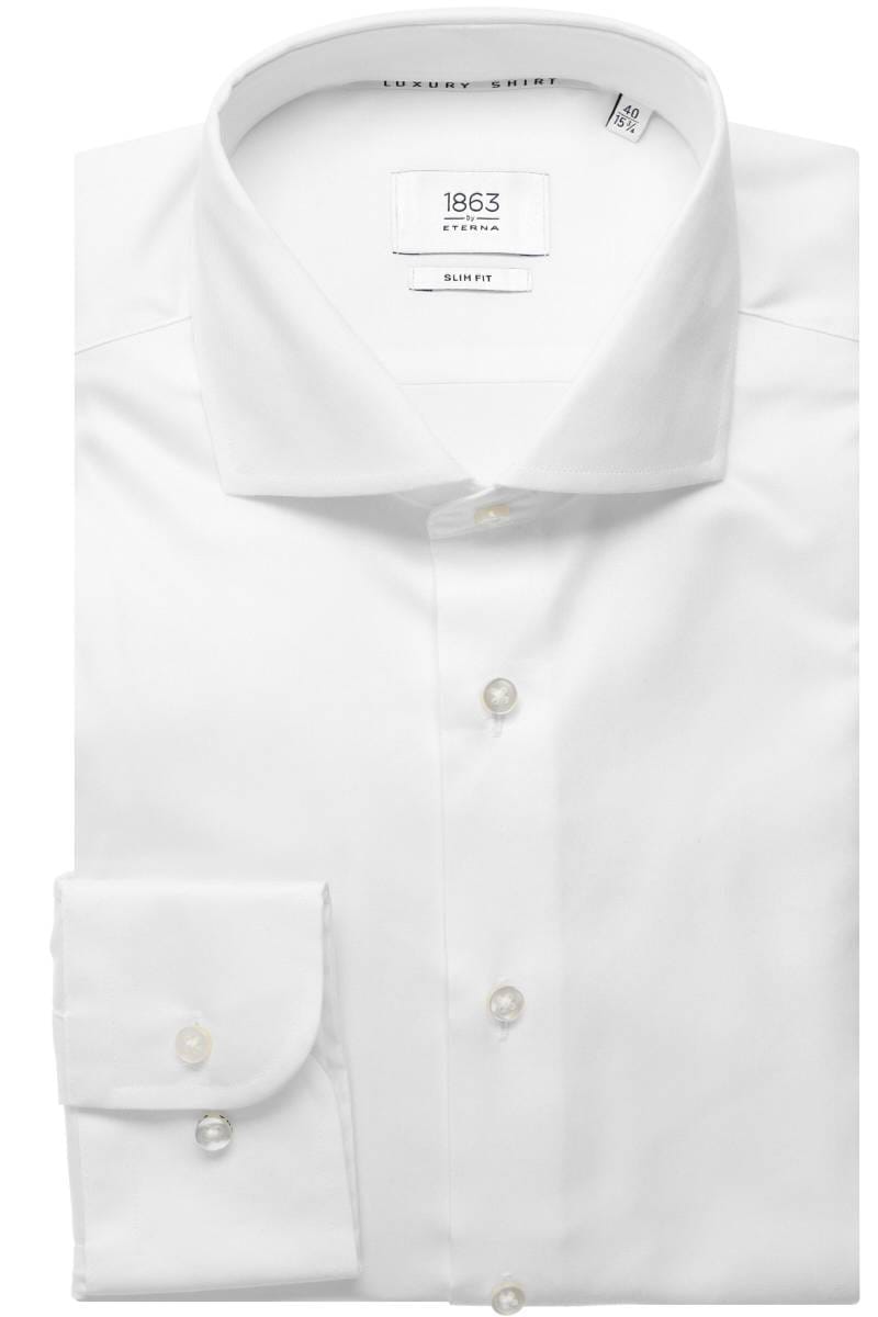 ETERNA 1863 Slim Fit Hemd weiss, Einfarbig