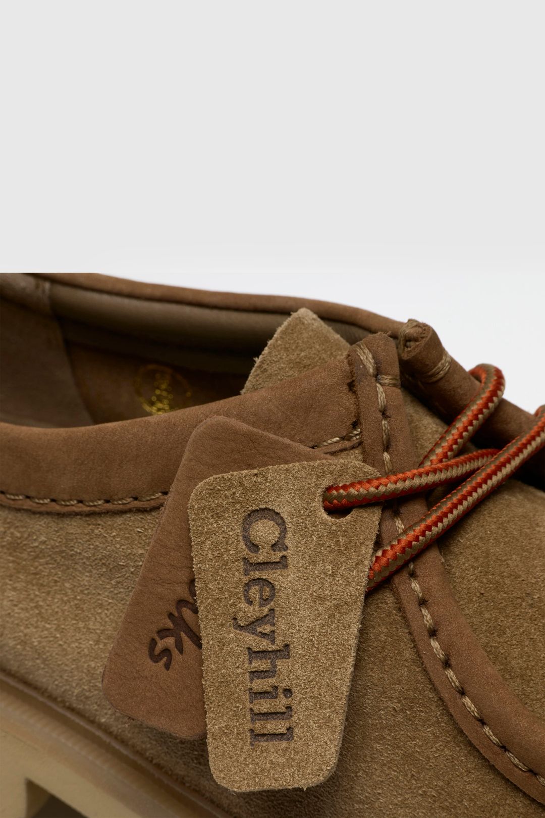 Clarks Cleyhill Seam Suede Lace-Up Shoe Dark Sand