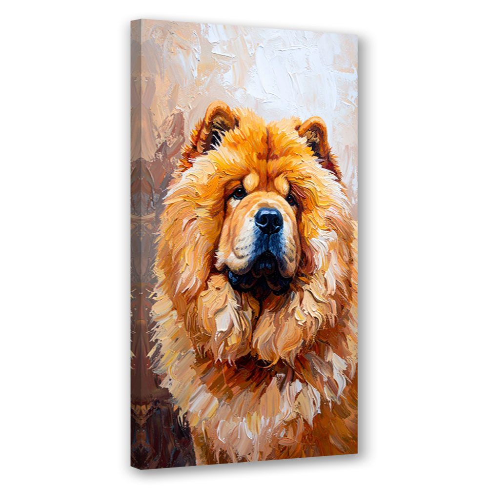 Feeby Obraz nowoczesny do salonu biura, Chow chow Pies Zwierzę Natura 40x80