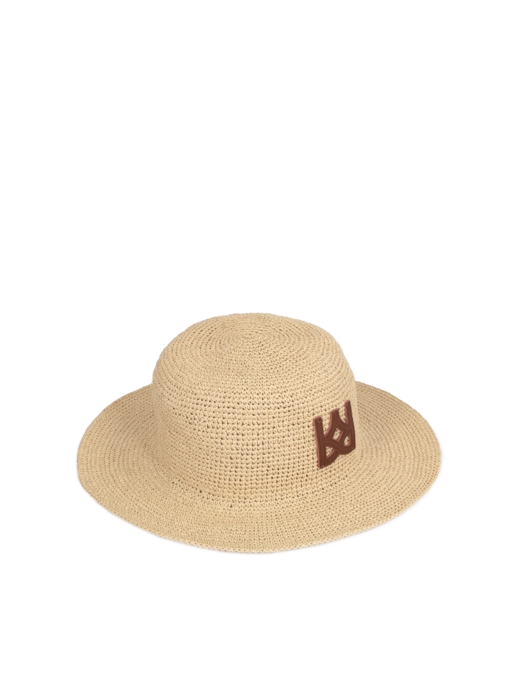 Beige straw hat